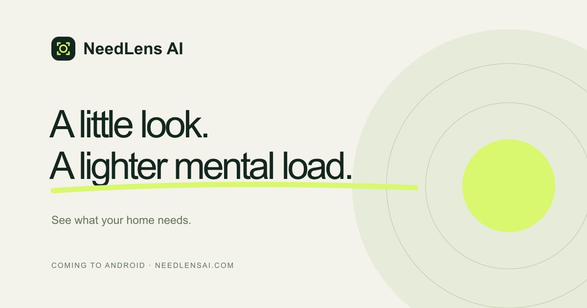 NeedLens AI — Home Tasks & Shopping Lists from Room Photos